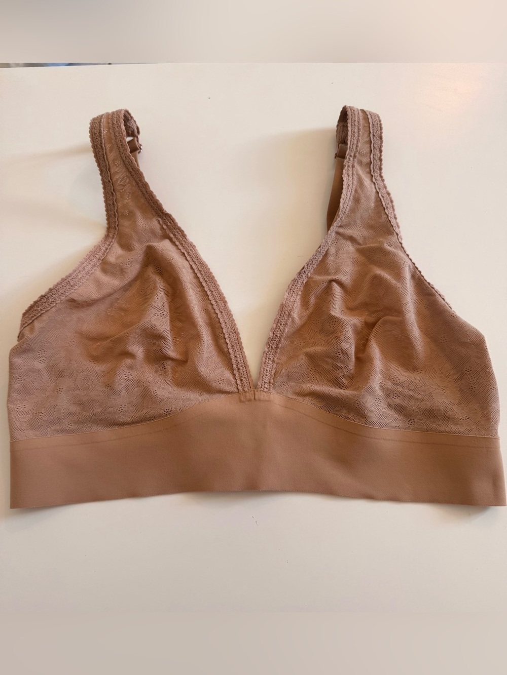 Aerie Wireless Lace Bralette in Nude